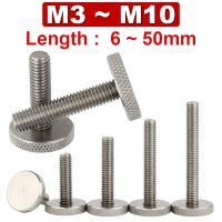 304 Stainless Steel Flat Head Head Handle Thumb Screw GB835 Knurled Big Head Round Adjusting Bolt Advertising Nail M3 M4 M5 M6 Nails Screws Fasteners