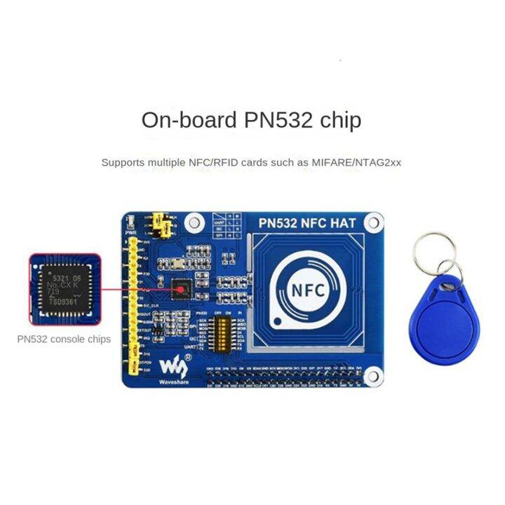 Waveshare NFC Expansion Board for Raspberry Pi PN532/RFID 13.56MHz Near ...