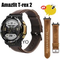 สินค้าใหม่สำหรับ Amazfit T-Rex เข็มขัดกีฬาหนัง2สายสมาร์ทวอทช์สำหรับฟิล์มหน้าจอ Amazfit T Rex 2