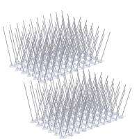 10 Pcs/Box Bird Spikes, Stainless Steel Bird Deterrent Spikes Cover for Fence Railing Walls Roof Yard