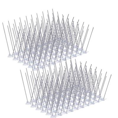 10 Pcs/Box Bird Spikes, Stainless Steel Bird Deterrent Spikes Cover for Fence Railing Walls Roof Yard