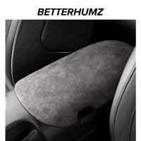 BETTERHUMZ Alcantara Wrap Car Armrest Box Panel Center Console Cover Vehicle Protective Styling For Ford Mustang 2015-2019 Parts