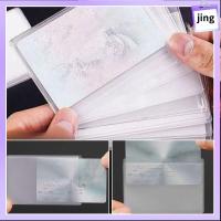 JING 6Packs 10Pcs/Pack พีวีซีพีวีซี ที่ใส่บัตรประชาชน เคสใส่บัตรธนาคาร โปร่งแสงโปร่งแสง ปลอกหุ้มป้องกัน ความปลอดภัยและความปลอดภัย อุปกรณ์สำนักงานโรงเรียน กล่องใส่นามบัตร