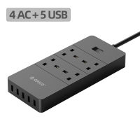 ORICO UK Plug AC Outlet With USB Electrical Socket Extension Power Strip For Home Office 8AC 6AC Outlets 5 USB Port Power Strips