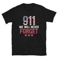 เสื้อยืดคุณภาพสูงลาย Manga Patriots Day 911เราจะไม่มีวันลืมเสื้อยืด Unisex