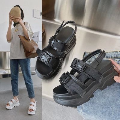 （Ready Stock) Plus Size 41 42 Womens Sandals Casual Open Toe Flat Comfortable Thick Bottom Outdoor Shoes Sport Sandals
