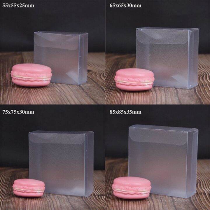 ใหม่2023-50pcs-บรรจุกล่องพิวีซีช็อคโกแลตลูกกวาด-macaron-ของขวัญกิจกรรมโปร่งใสกล่องกล่องบรรจุเครื่องสำอาง