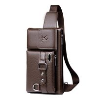 Waist Packs Men Top PU Leather Fanny Bag for Phone Pouch Leather Messenger Bags Fanny Pack Male Travel Waist Bag Men Fashion