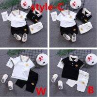 Summer Children Baby Boys Fashion Short Sleeve T-shirt Blouse+Shorts Outfits Set