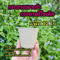 กระถางเพาะชํา กระดาษรีไซเคิล♻️ แพ็ค 12 ใบ ♻️กระถางเพาะกล้า ลงดินได้ทั้งกระถาง ย่อยสลายได้ตามธรรมชาติ