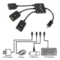 AAbest 3 In1ชาย-หญิงประเภท C Micro OTG USB พอร์ตเมาส์เล่นเกมส์อะแดปเตอร์แป้นพิมพ์สายเคเบิลสำหรับ Android แท็บเล็ตโทรได้สีดำ USB แฟลชดิสก์สายเคเบิ้ลสายฮับตัวเชื่อมอะแดปเตอร์ Splitter 【 Stock】【Fast 】