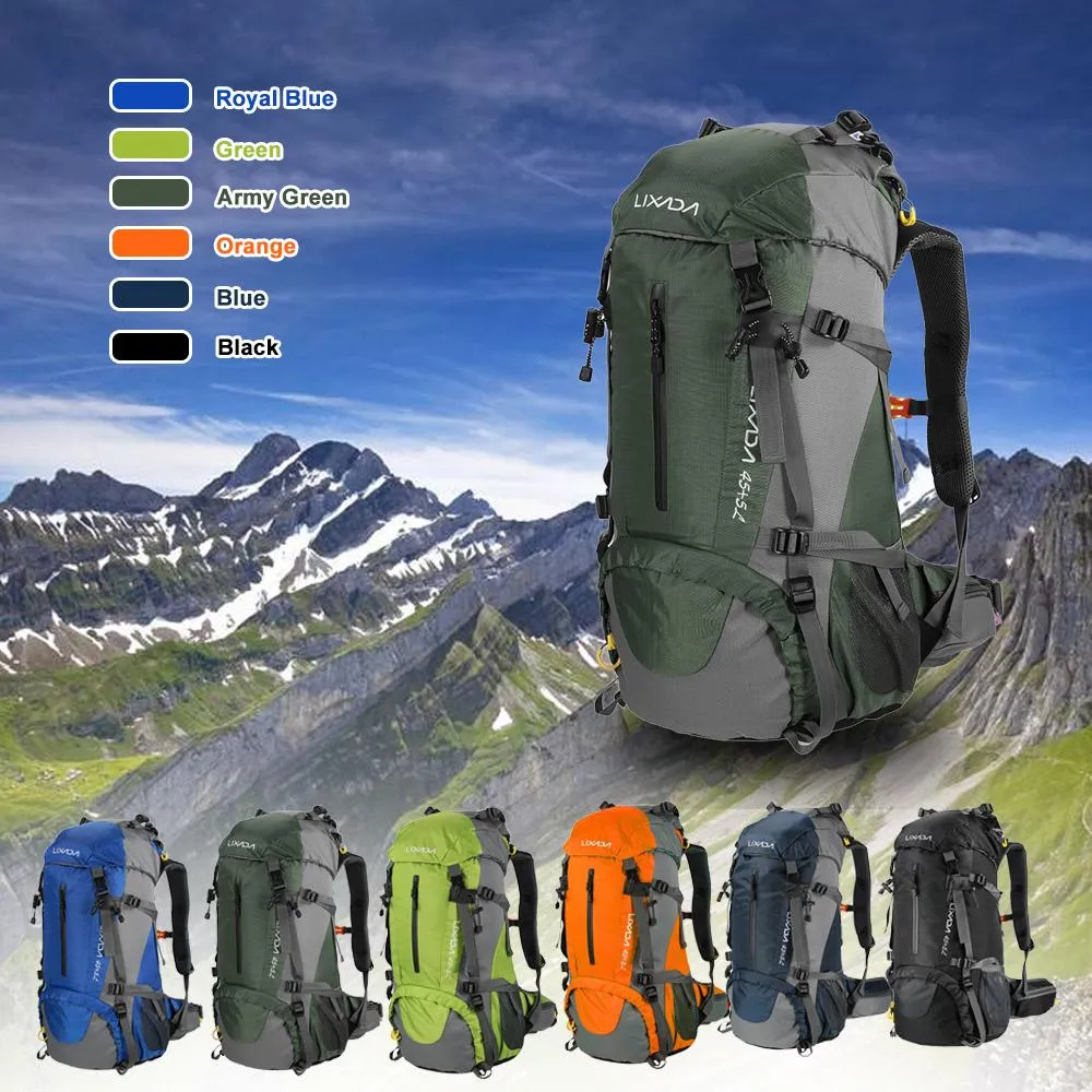Lixada 50L Waterproof Backpack Hiking Camping Travel Outdoor Sport Bag