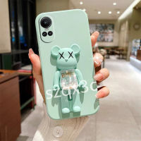 เคสโทรศัพท์อัจฉริยะพร้อมในสต็อกสำหรับ OPPO A78 A58 4G A98 Reno 10 Pro + 8Z 8 Pro 5G 2023ผิวเคสโทรศัพท์ใหม่รู้สึกปลอกซิลิโคนด้วยที่ตั้งรูปหมีน่ารักที่ตั้ง TPU เคสนิ่มคู่รักเคสมือถือ OPPOA78