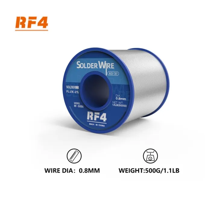 rf4-lead-free-tin-500g-low-temperature-melting-point-flux-cored-solder-wire-little-residue-for-jewelry-inlay-pbc-repair