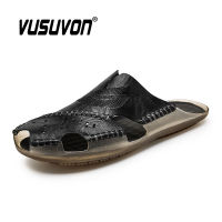 Summer Sandals Men Leather Classic Roman 2022 Slipper Outdoor Sneaker Beach Rubber Flip Flops Slides Water Trekking Mules