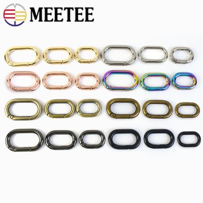 【CW】 5/10Pcs Oval O Rings Metal 13/16/20/25/32/40mm Clasps Dog Collar Keychain Clip Accessories