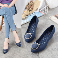 【Fast Shipping】Summer round buckle platform jelly rain boots wedge heel mid-heel waterproof non slip fashion beach sandals women