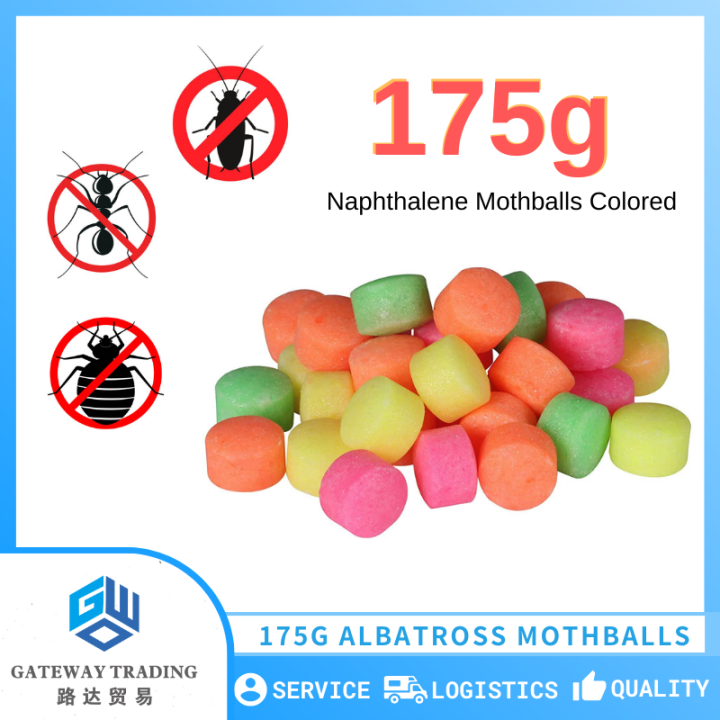 1 Pack (175 Grams) Albatross Colored Moth Balls MothBall Natural