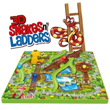 Gamie Wooden Snakes and Ladders Board Game, Conjunto Completo com  Tabuleiro, 4 Pegs e 1 Die, Diversão Clássica para Noite de Jogo em Família  e Sala de Aula, Melhor Ideia de Presente