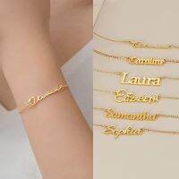 Customized Name Bracelets for Women Adjustable Stainless Steel Jewelry Personalized Signature Arabic Letter Pulseras Mujer Gifts Cables