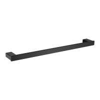 Hardware Accessories Black Matte Stainless Steel Wall-Mounted Bathroom Towel Single Bar 60Cm Towel Rack Bathroom Accessories