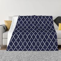 Ready Stock Midnight Blue Quatrefoil On The Bed Throw Bedspreads For Bed Summer Blanket Decorative Sofa Blankets