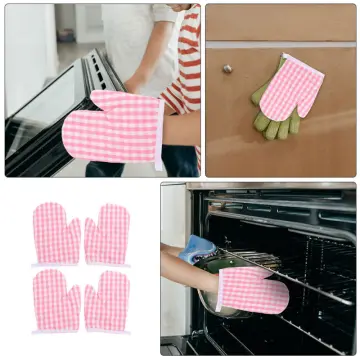 Cabilock Kids Oven Mitts for Children Play Kitchen Heat Resistant Kitchen  Mitts for Kids Toddler (2pcs)