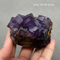 100 ธรรมชาติจีนฝูเจี้ยนสีม่วง Fluorite แร่ดิบตัวอย่างคริสตัลแร่