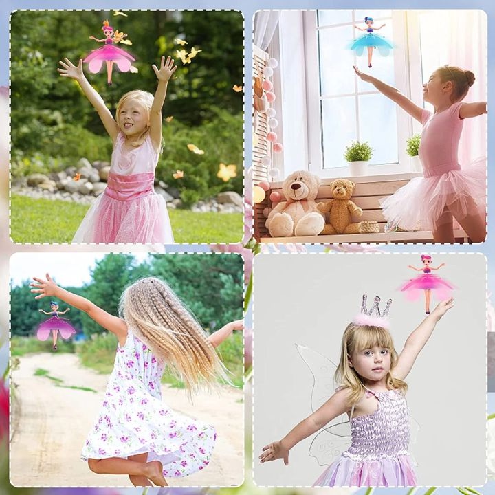 ของเล่นเด็ก-ตุ๊กตานางฟ้าบินได้-ตุ๊กตาบิน-ตุ๊กตานางฟ้า-ตุ๊กตานางฟ้าบินตัวควบคุมกระแสไฟ-rc-เครื่องบิน-ของเล่นสำหรับเด็กผู้หญิง-magic-flying-fairy-princess-doll-glow-in-the-dark-flying-fairy-toys-girls-o