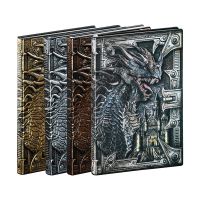 A5 Anaglyph Gilding Dinosaur Retro Embossed Evil Dragon Notebook Planner Bronze Book School Supplies Office Culture Education