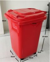 ถังขยะพลาสติก 60 ลิตร Wheelie bin ถังขยะมีล้อ ถังขยะสำหรับแยกขยะ