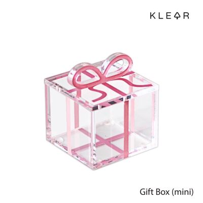 KlearObject Gift Box (mini) กล่องใส่ของขวัญ กล่องใส่เครื่องประดับ กล่องใส่ของชำร่วย กล่องอะคริลิคมีโบว์ กล่องโบว์ กล่องใส กล่องอะคริลิค อะคริลิค