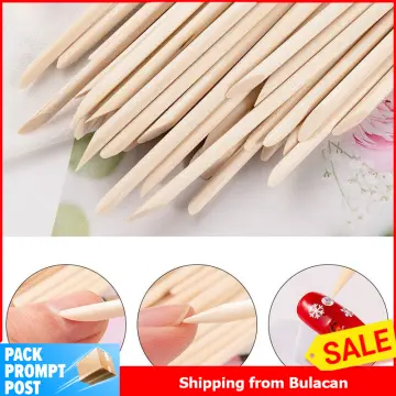 100pcs Wooden Sticks for Nails Design Nail Gel Polish Drawing Art Orange  Wood Stick Cuticle Pusher Remover Manicure Tool Set - AliExpress