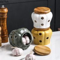 hotx【DT】 Garlic Ginger Jars Lid Refined Storage Candles Color Organizer