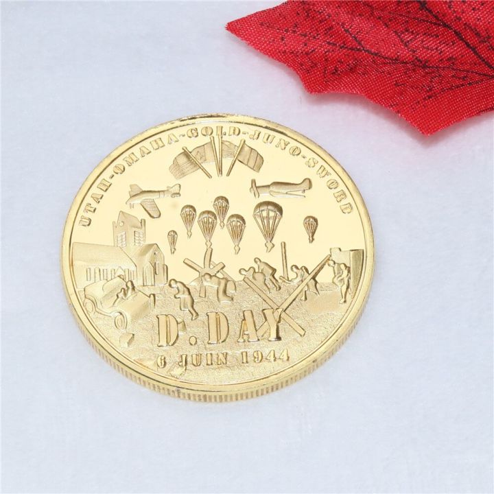 nice-canadian-souvenir-for-collection-canada-infantry-division-ww2-d-day-juno-beach-gold-plated-coin-canada-commemorative-coins