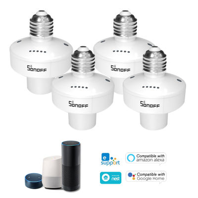 SONOFF SlampherR2 ITEAD WiFi Intelligent Light Bulb Holder 433MHz RF Wireless Lamp Holder Smart APP Control Voice Control Compatible Amazon Alexa Google Home/Nest E27 for Smart Home