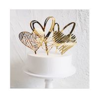 【CW】♠▤  Happy Birthday Flag Gold Top Decoration for Wedding Supplies