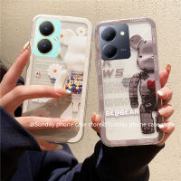 ซิลิโคน เคสโทรศัพท์ Phone Case VIVO Y27 Y78 Y02 Y02A Y02T 4G 5G 2023 เคส ใหม่อินเทรนด์เคสหมีแบบบางน่ารักโปร่งใสลายการ์ตูนกันตกฝาครอบหลัง Cover เคสโทรศัพท 2023