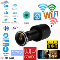 Door Eye Hole Security 1080P HD 1.7mm Lens Wide Angle FishEye CC Network Mini Peephole Door WifI P Camera P2P TF Card