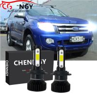 ชุดหลอดไฟหน้าฮาโลเจน LED V4 6000K สีขาว แบบเปลี่ยน สําหรับ Ford Ranger T6 2013 2014 2015 1 คู่