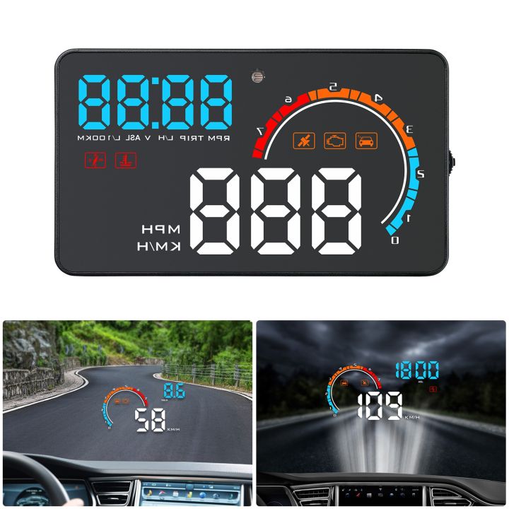 d2500-head-up-display-รถ-rpm-hud-จอแสดงผล-obd2-gps-hud-projector-speedmeter-เครื่องตรวจจับรถยนต์นาฬิกาปลุกอุณหภูมิน้ำ-security