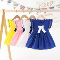 Big Bow Baby Dress Lovely Summer Infant Baby Girl Clothes Cute  Sleeveless Cotton Toddler Dresses2 3 4 5 6  Newborn Clothing  by Hs2023