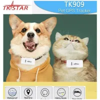 [สินค้าใหม่]TKSTAR MINI PET GPS Tracker สร้อยคอ GSM GPRS TK909 Real Time SOSการติดตามยาวเวลาสแตนด์บายสำหรับสุนัขแมว มีใบอนุญาตให้ค้า