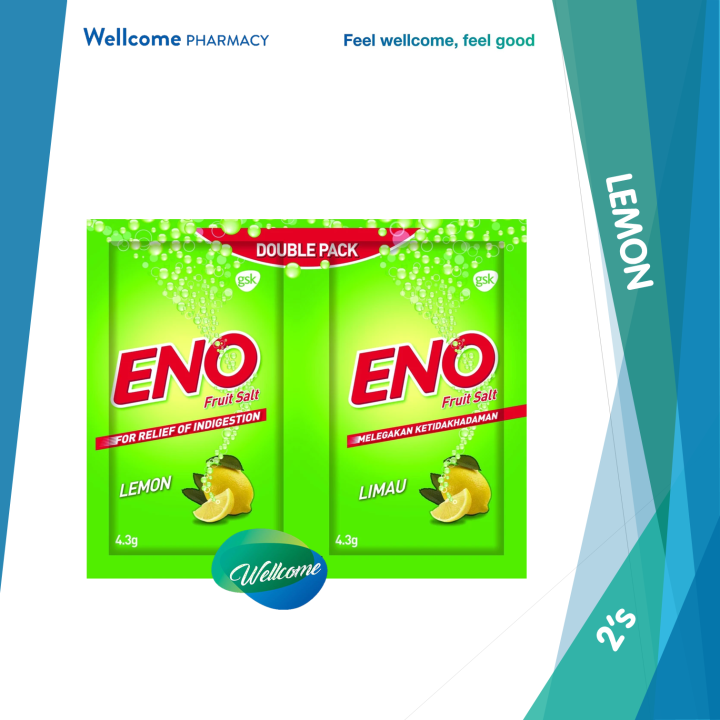 Eno Powder Effervescent Granules Sachets 4.3g Lemon Flavour 2's