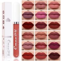 Matte Velvet Liquid Lipsticks Glaze Waterproof Long Lasting Nude Lip Gloss Makeup Nonstick 18Colors Cup Sexy Red Lip Tint Cosmetics