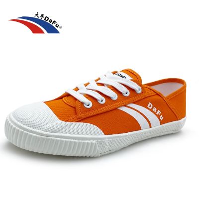 DaFu Shoes Classical Orange Improved Sneakers Martial arts Taichi Taekwondo Wushu Kungfu Sneakers Men Women Shoes