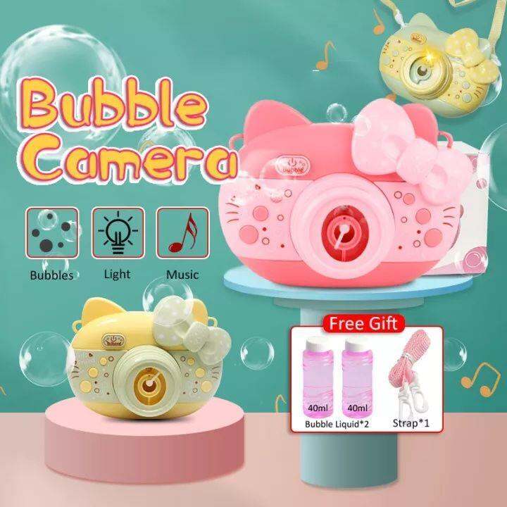 Hello Kitty Bubble Camera with Lights and Sounds Bubble Blower Maker Machine Toys Lazada PH