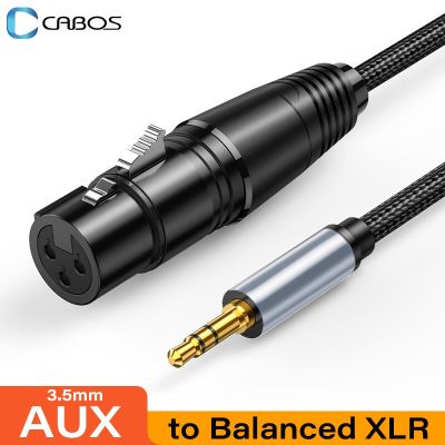 XLR to 3.5mm Audio Cable Microphone Balanced Analog Audio Cord XLR Female to AUX 3.5mm Jack for Computer Phone Speaker Amplifier Cables