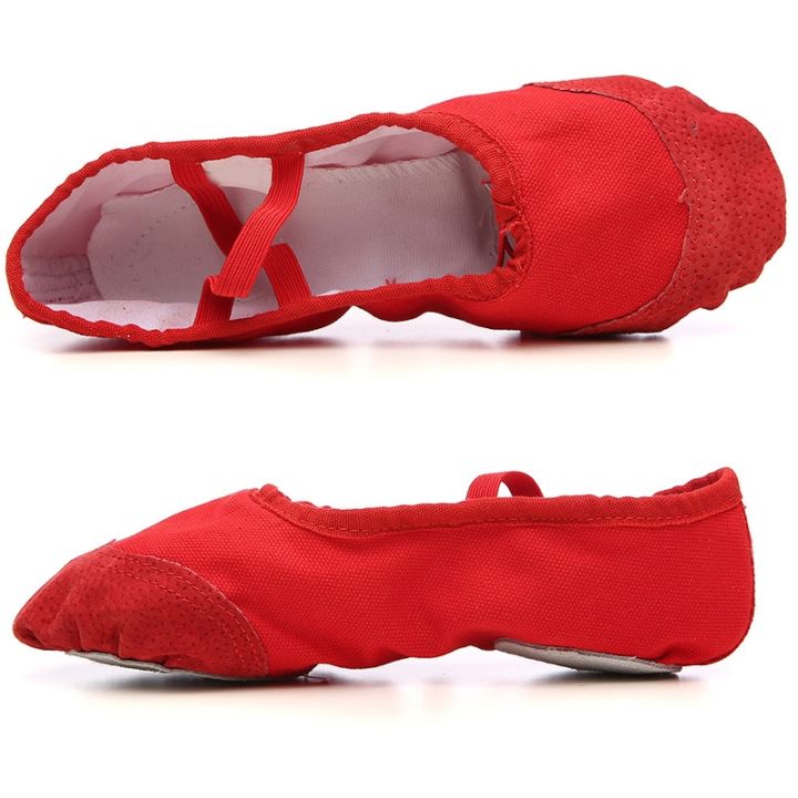 hot-dt-ballet-shoes-slippers-sole-belly-teacher-gym-soft-canvas