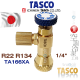 เซฟตี้วาล์ว  TASCO JAPAN  ™ เซฟตี้วาล์ว TA166XA  Japan  Control valve  Male 1/4 Female 1/4 ทัสโก้ญี่ปุ่น เครื่องมือช่างแอร์